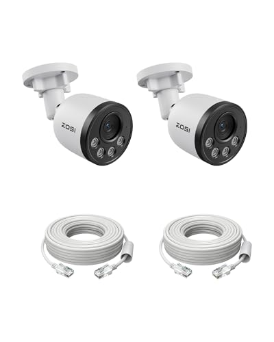 ZOSI 2 Pack 4K PoE Add on Security Camera with