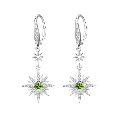 Boucles d'oreilles argent 925 étincelantes avec zircone vert 5A pour illuminer votre style élégant