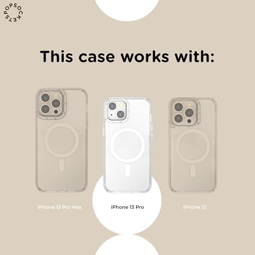 Image of PopSockets iPhone 13 Pro Phone Case with MagSafe, Wireless Charging Compatible, Brown - Latte