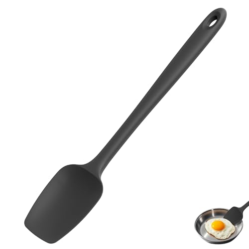 Image of U-Taste 14 inch Long Silicone Spoonula, 600F High Temp Spoon Spatula, Black