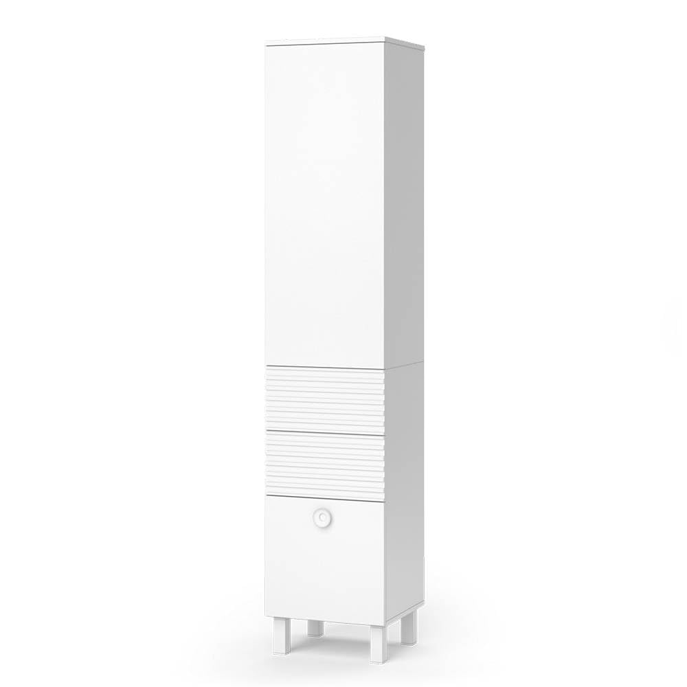 Vicco Bathroom cabinet Sola, White, 40.2 x 192.4 cm with door and drawers