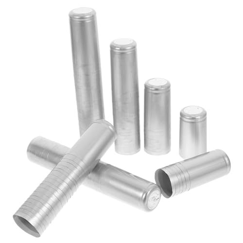 BRIGHTFUFU Red Wine Bottle Sealing Film 100pcs Heat Shrink Wine Bottle Seals Cork Replacement Air-tight Decorative