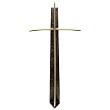  Holyart Modernes Bronzekreuz, 60 cm, für den Aussenbereich
