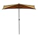 Le Papillon 9Ft Outdoor Half Round Patio Umbrella Wall Balcony Door with Crank, Beige