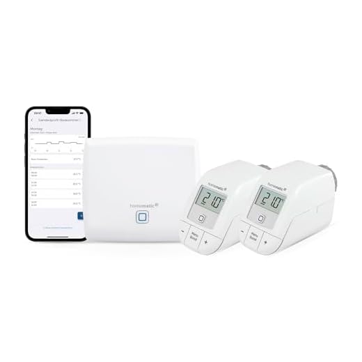 Homematic IP Smart Home Starter Set Heizen, Digitale Steuerung für Heizung mit oder ohne App, Alexa, Google Assistant, einfache Installation, Energie sparen, Thermostat, Heizungsthermostat, 156537A0