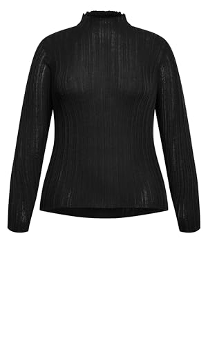 Image of City Chic Women's Plus Size Crinkle Knit Sweater