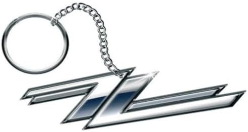ZZ Top Chaveiro com logotipo Twin Zees, Prata, tamanho nico