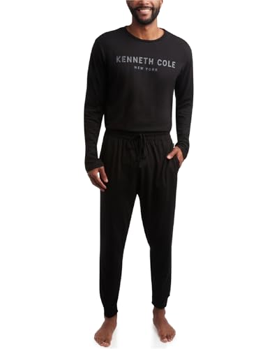 Kenneth Cole Mens Pajamas Set - 2 Piece Soft Breathable Long Sleeve Shirt and Pajama Pants - Mens Sleepwear (Sizes: M-XL)2