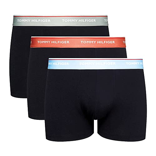 Tommy Hilfiger Herren 3er Pack Boxershorts Trunks Unterwäsche, Mehrfarbig...