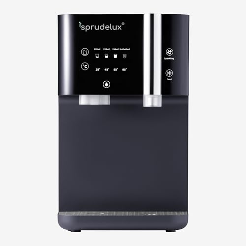 SPRUDELUX JUMAN Supreme Wasserspender mit Sprudel & Heißwasser – Umkehrosmose Direct-Flow mit UVC –...