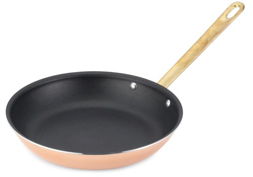 Ballarini Il Rame Padella ø 24 cm, rivestimento interno antiaderente Teflon Platinum, manico in ottone