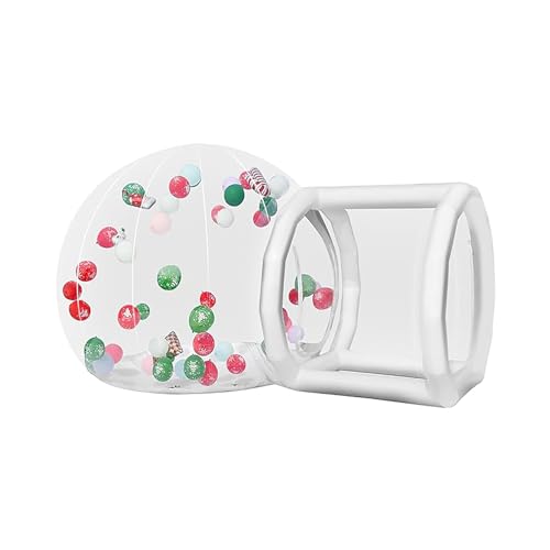 Atkits Ballonkoepeltenten Bubble House Dome Opblaasbare doorzichtige ronde tent PVC transparant opblaasbaar bellenhuis met ventilator voor kinderfeestjes,B