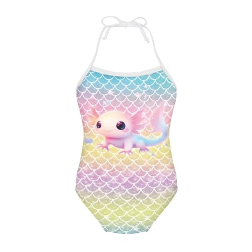 Image of Girls One Piece Swimsuit Summer Quick Dry Beach Sport Bathing Suit Halter Strap 1-10 Little Kids Toddler Swimwear