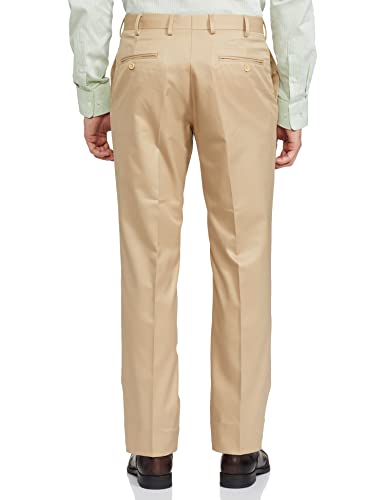 Image of PARK AVENUE Men Men's PLEATLESS Smart FIT Medium Fawn Formal Trouser