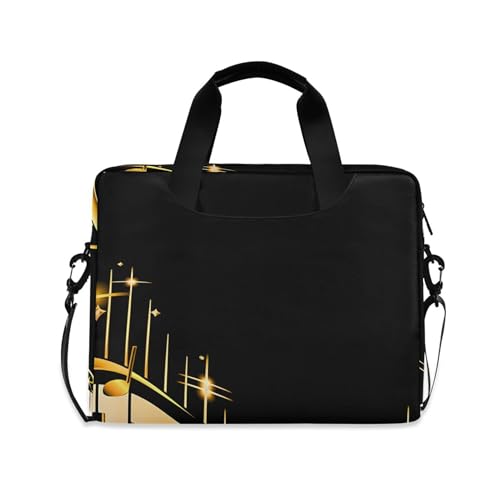 Maletín portátil con diseño musical para laptop 13-15.6 pulg miniatura 1