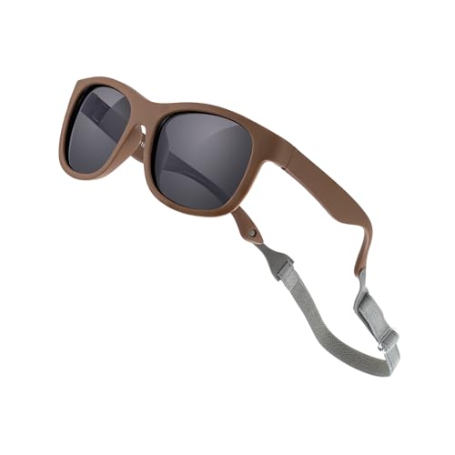 Image of VideMundi Baby Sunglasses with Strap Polarized Flexible UV400 for Infant Toddler Boys Girls Age 0-24 Months