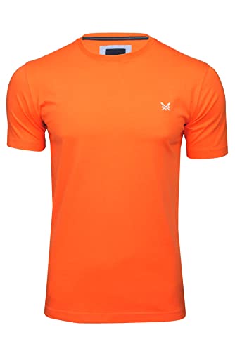 Image of Crew Clothing Mens Crew Neck T-Shirt 'Classic Tee' - Short Sleeved (Orange) XXL