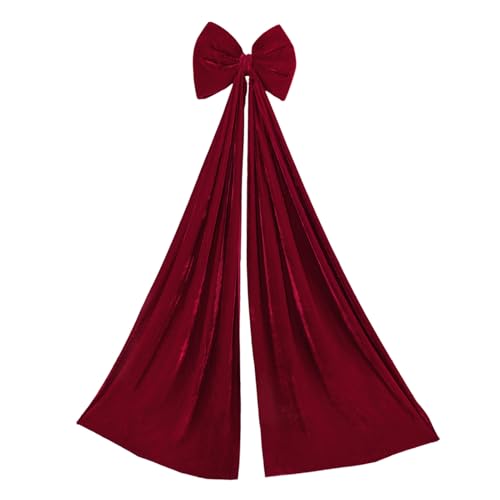 Liqzirtu Lazos navideños de terciopelo rojo – Decoración vintage para árbol de Navidad, cintas festivas, decoración navideña para interior y exterior, guirnaldas de chimenea, cornisas, patio