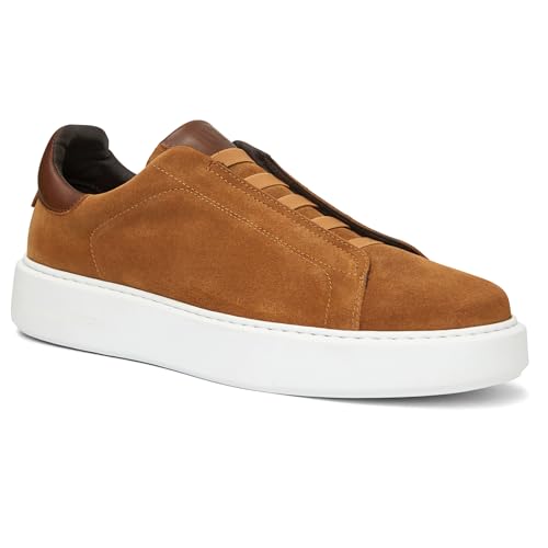 Image of Bruno Magli Men's Lisbon Sneakers, Leather Shoes, Lace-Up Casual Shoes