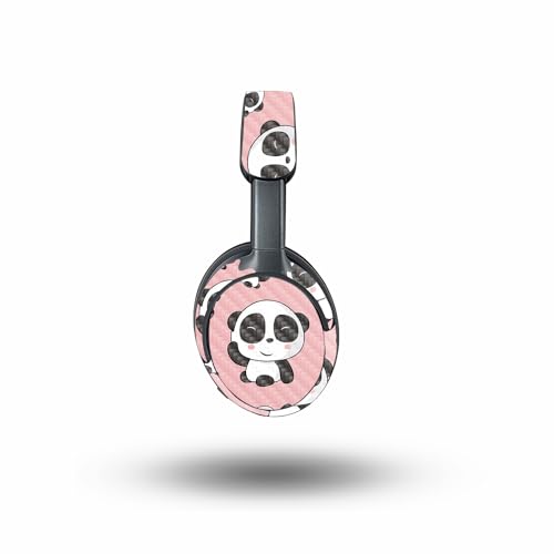 Image of MightySkins Carbon Fiber Skin Compatible with Bose QuietComfort Ultra - Panda Hello | Protective, Durable Textured Carbon Fiber Finish | Easy to Apply