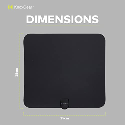 Knox Gear Ultra-Thin Digital Hdtv Antenna With Built-In Detachable Amplifier, 120-150 Miles Range, Supported For 4K 8K 1080P Fire Tv Stick And All Tv's - Indoor Smart Switch Amplifier Signal Booster #TOP5