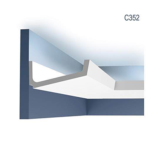 Corniche C352 Orac en mousse de polyuréthane de 200 cm pour finition de plafond - 4