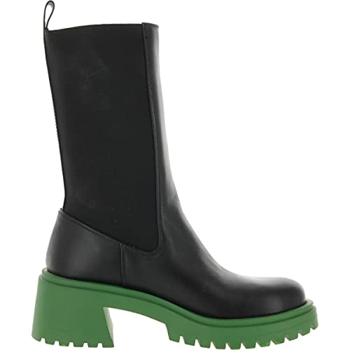 Steve Madden Women's Hesitant Fashion Boot, Black/Green, 6