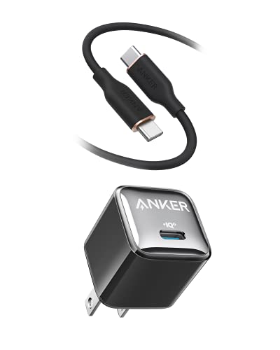 Anker Powerline III Flow, USB C to USB C Cable 100W 6ft, USB 2.0 Type C Charging Cable Fast Charge (Midnight Black) & Anker 511 Charger (Nano Pro), Anker Nano Pro, 20W PIQ 3.0 Durable Compact Fast Cha Anker Powerline III Flow, USB C to USB C Cable 100W 6ft, USB 2.0 Type C Charging Cable Fast Charge (Midnight Black) & Anker 511 Charger (Nano Pro), Anker Nano Pro, 20W PIQ 3.0 Durable Compact Fast Cha