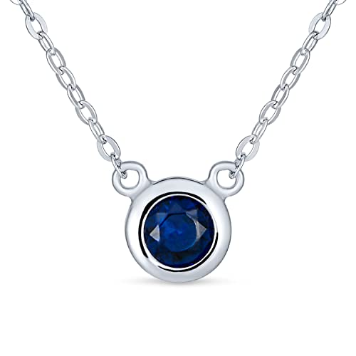 Bijoux Pierre de Naissance Pendentif Argent 925 Zircon 1,5 CTW