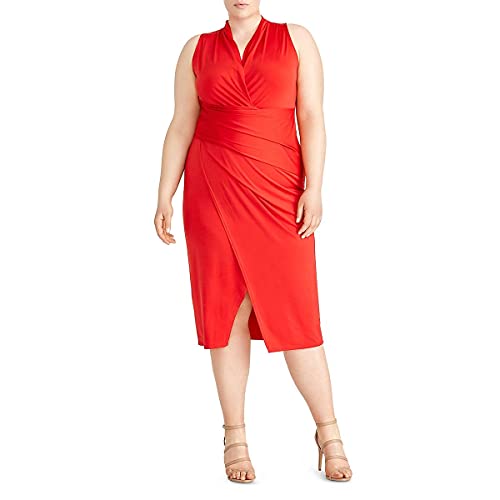 RACHEL Rachel Roy Women s Plus Size Sleeveless Solid Bret Dress, Paradise, 1X
