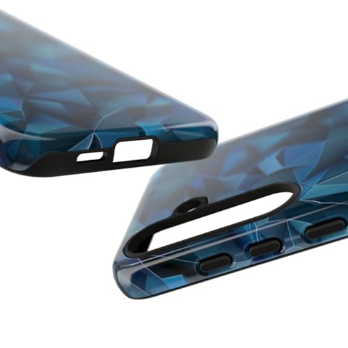 Coque géométrique bleu foncé pour Samsung S24 Plus antichoc - 3