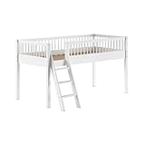 Lit mi-Haut Forrest Beech 90 X 200 Cm Blanc