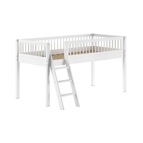 Forrest Halbhohe Liege 90x200cm - Buche massiv - weiß