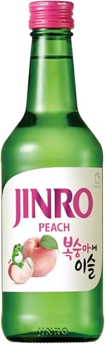 JINRO Soju Flavoured Jinro Peach Koreanisches alkoholisches Getränk mit Pfirsichgeschmack 13% vol 1 x 350ml