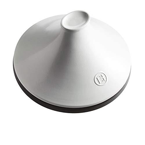 Emile Henry Delight Ceramic Tagine, 4.0 Quart, Slate With White #TOP1