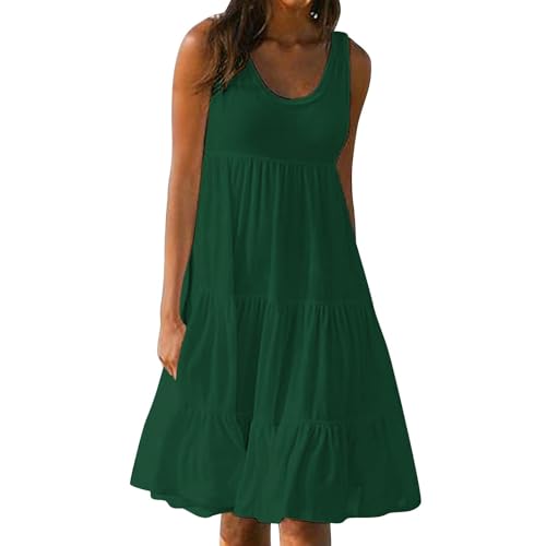 Robe d'été décontractée pour femme style vintage trapèze chic
