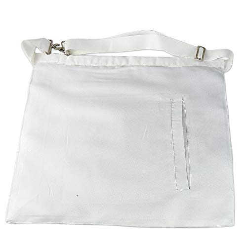 Tablier maçonnique Master Mason blanc en taille Medium avec ruban - 2