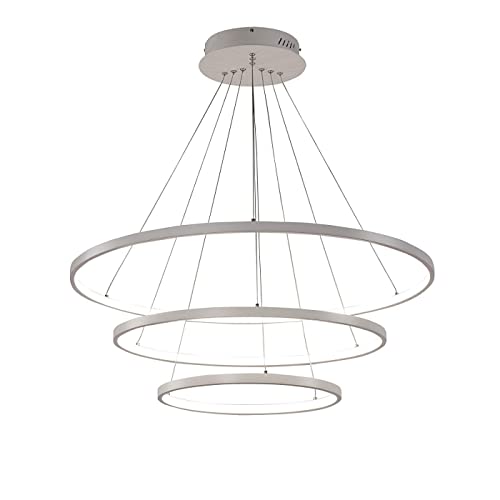 Plafonnier contemporain TQHGM à anneaux pour salon et chambre à coucher