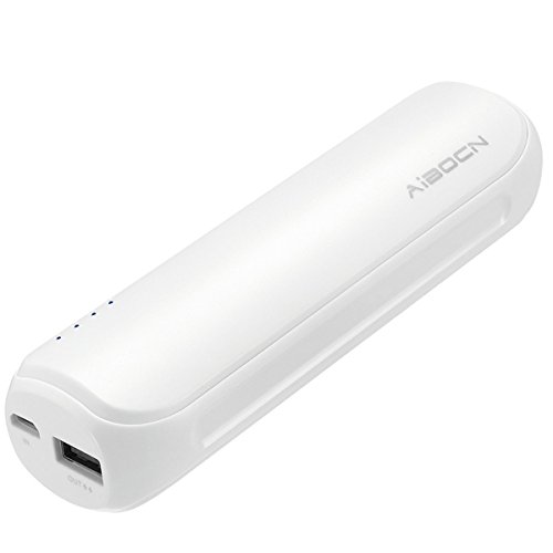 Aibocn Power Bank Portable Charger 6700mAh 2.1A Output External Battery Pack for iPhone iPad Samsung Galaxy Tablet Android Phones, White