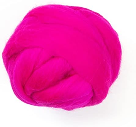 Kondoos Coloured Natural Wool roving, 8 OZ. Best Wool for Needle Felting, Wet Felting, handcrafts and Spinning. (Tobacco)