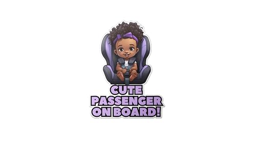 Image of Insane Grape Baby on Board Sticker for Cars - Ideal Accessories for Parents - Adorable Cartoon Style for Boy or Girl (Baby in Carseat 1)