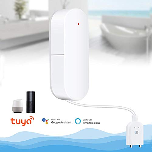 Water Leak Alarm, Wifi Water Detection Sensor App Push Record Support Amazon Alexa Google Home, Can Be Installed In The Kitchen / Living Room / Toilet #TOP4