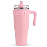 Zukro 50 oz Mug Tumbler With Handle And Flip Straw, Leakproof Vacuum Insulated Stainless Steel Cup W