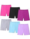 KEREDA Radlerhose Kinder Mädchen Kurze Hose Shorts Leggings Teenager Unterrock Sommer Turnhose Sporthose 2-10 Jahre 6er-Pack B 6-7 Jahre