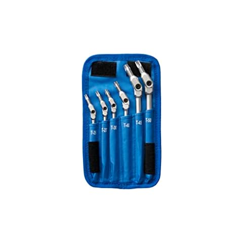 Set 6 Chrome Torx Hex Pro Wrenches T25-T50 with Pouch in Box Cover