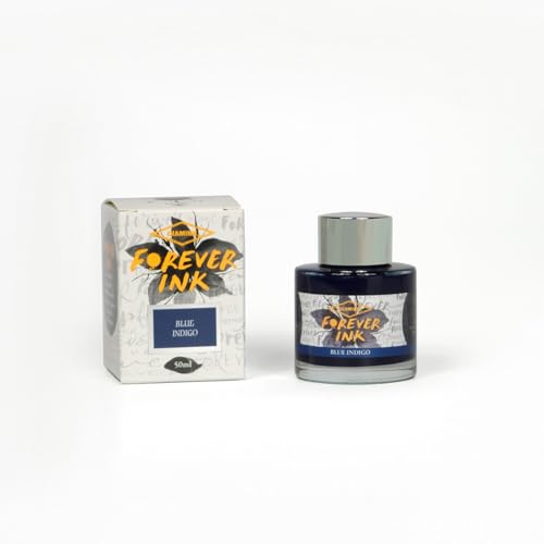 Encre Diamine Forever Ink bleu indigo flacon de 50 ml pour carnet de notes