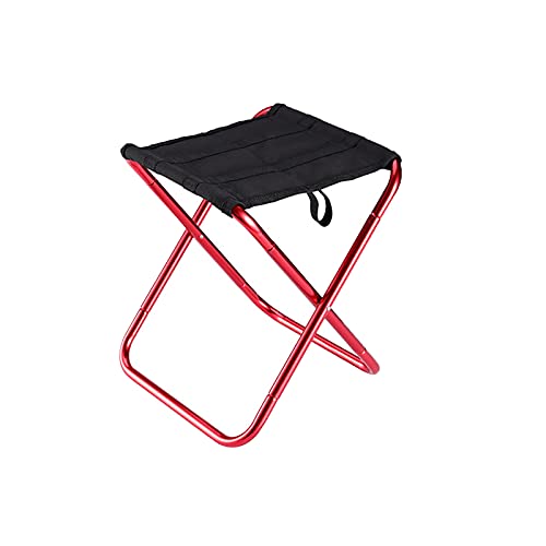 Chaise de camping pliante compacte et robuste coloris rouge