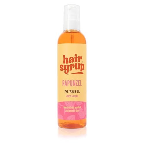 Hair Syrup Rapunzel Olio Capelli Pre Shampoo 300 ml – con Pompelmo Rosa, Mandorla Dolce e Ciliegia – Rivitalizza Cuoio Capelluto – Vegano
