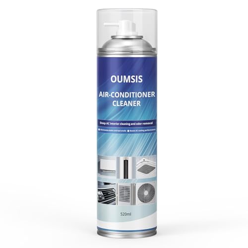 OUMSIS Air Conditioner Cleaner, Professional Cleaner Foam Spray, Foaming Coil Cleaners for AC Unit, Heating, Refrigerator, Multifunctional Cleaner Spray Bottle Breaks Down Dirt, Dust and Grease 1 Pack