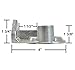 Oil Filter Mount, Ports Up, 1/2 in NPT Female Ports, 3/4-16 in Center Thread, Aluminum, Polished, Universal, Kit